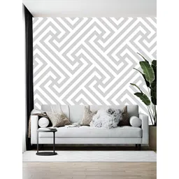 British Terminal White & Grey Printed Self-Adhesive Wallpaper Sticker-picture-28