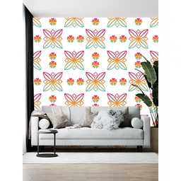 British Terminal White & Orange Printed Self-Adhesive Wallpaper-picture-11