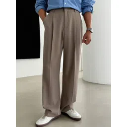 BROADSTAR Men Smart Loose Fit Easy Wash Pleated Trousers-picture-21