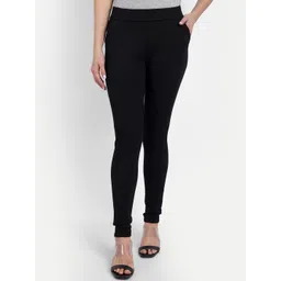 BROADSTAR Women Black Slim Fit High-Rise Trousers-picture-25