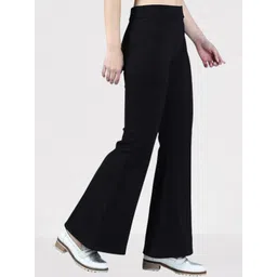 BROADSTAR Women Black Solid Skinny-Fit Boot Cut Jegging-picture-40