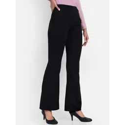 BROADSTAR Women Relaxed Flared High-Rise Non Iron Bootcut Trousers-picture-18