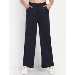 BROADSTAR Women Smart Loose Fit High-Rise Easy Wash Parallel Trouser-picture-26