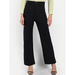 BROADSTAR Women Smart Straight Fit High-Rise Stretchable Easy Wash Formal Trousers-picture-22