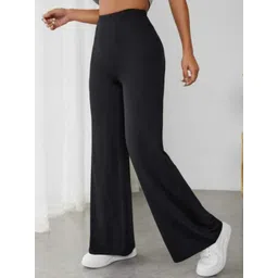 BROADSTAR Women Smart Straight Fit High-Rise Stretchable Easy Wash Trousers image 4