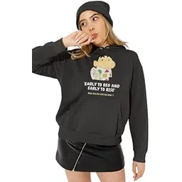 broke memers Early to Bed Shinchan Meme Print Full Sleeve Hoodie with Front Pocket for Men and Women-picture-20