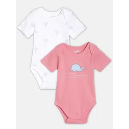 Broon Boys Pack Of 2 Pink & White Printed Organic Cotton Bodysuit-picture-23