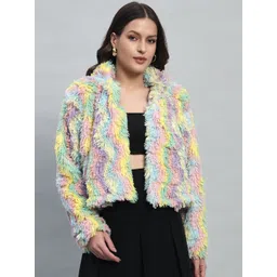 BROOWL Women Single-Breasted Fur Overcoat-picture-21