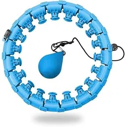 BROSHEE Smart Hula Ring Hoops, Weighted Hula Circle 24 Detachable Fitness Ring with 360 Degree Auto-Spinning Ball Gymnastics, Massage, Adult Fitness for Weight Loss (Multicolour)-picture-11