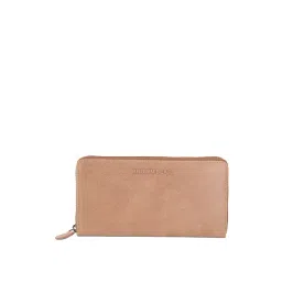 Brown Bear Camel Casual Leather Rfid Zip Around Wallet for Women-picture-29