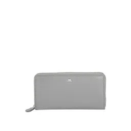 Brown Bear Grey Casual Leather Rfid Zip Around Wallet for Women-picture-16