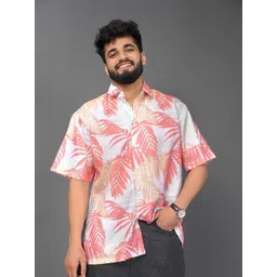 BROWN BROTHERS Unisex Relaxed Floral Opaque Printed Casual Shirt-picture-36