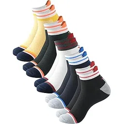 Ankle-Length Socks for Men & Women (Unisex) Made With Durable, Breathable Cotton, Ideal for Regular Casual Wear (Pack of 5), Free Size (Multicolors)-image-21