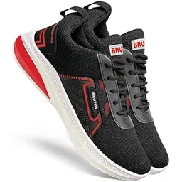 bruton 482 Men's & Boy's PVC Sole with Breathable Mesh Upper Black Running Shoes for Rinning, Gym and Sports Activity-picture-11