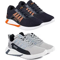 BRUTON Casual Shoes Sneakers for Men - Combo Pack of 2 (Blue, Grey)-picture-40