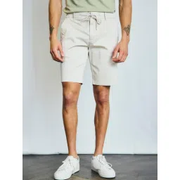 Bruun & Stengade Beige Regular Fit Solid Shorts-picture-30