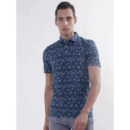 Bruun & Stengade Blue Regular Fit Printed Polo T-Shirt-picture-25