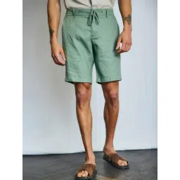 Bruun & Stengade Green Regular Fit Solid Shorts-picture-10