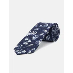 Bruun & Stengade Men Blue & White Printed Cotton Broad Tie-picture-37