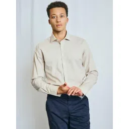 Bruun & Stengade Sand Cotton Slim Fit Solid Shirt-picture-25