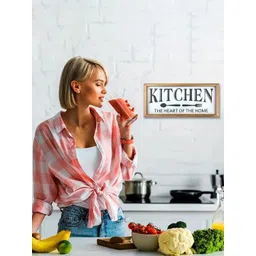 BS AMOR Brown & White Wooden Kitchen Sign Wall Decor image 3