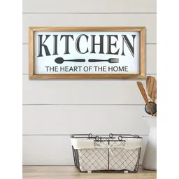 BS AMOR Brown & White Wooden Kitchen Sign Wall Decor image 5
