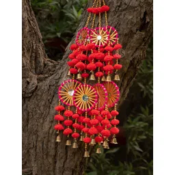 BS AMOR Pack Of 2 Artificial Flowers Hanging Latkan Bells-picture-20