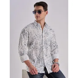 BS BLUE SQUAD Men Slim Fit Printed Casual Shirt-picture-23