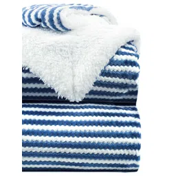 bsb home Blue & White Heavy Winter 500 GSM Single Bed Blanket-picture-30