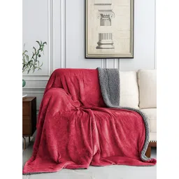 bsb home Red Grey Heavy Winter 500 GSM Double Bed Blanket-picture-10
