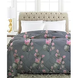 BSB HOME Microfiber Reversible AC Comforter/Blanket for Double Bed | Ultra Soft & Dual Colour All Weather Duvet |Light Grey & Maroon, 200 GSM, 90 x 100 inches-picture-19