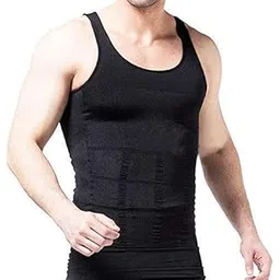 bstar Slimming Tummy Tucker Lift Body Shaper Vest/Men's Undershirt Vest XLarge Size Black-picture-45