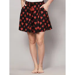 bstories Printed Women Black Culotte Shorts-picture-20