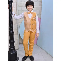 BT DEZINES Boys 3-Piece Checked  Party Suit Set-picture-58