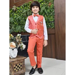 BT DEZINES Boys 3-Piece Double-Breasted Checked Suits-picture-34
