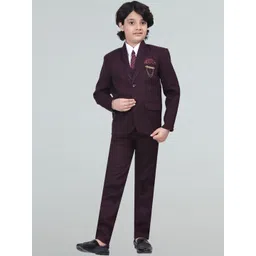 BT DEZINES Boys 5-PieceSingle-Breasted Suits Set-picture-39