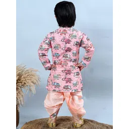 BT DEZINES Boys Animal Printed Kurta with Dhoti Pant image 2