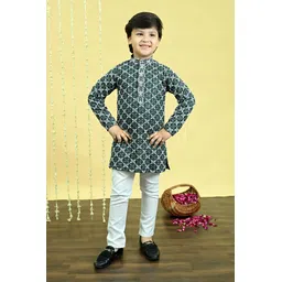 BT DEZINES Boys Embroidered Regular Thread Work Kurta with Pyjamas-picture-33