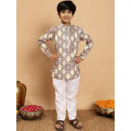 BT DEZINES Boys Ethnic Motifs Printed Regular Kurta with Pyjamas-picture-13