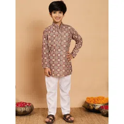 BT DEZINES Boys Ethnic Motifs Printed Regular Kurta with Pyjamas-picture-14