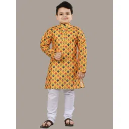 BT DEZINES Boys Ethnic Motifs Printed Regular Sequinned Kurta with Pyjamas-picture-35