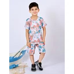 BT DEZINES Boys Floral Printed T-shirt with Shorts-picture-28
