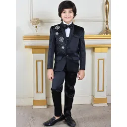 BT DEZINES Boys Single-Breasted Satin Five-Piece Party Suits-picture-14