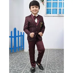 BT DEZINES Single-Breasted Satin Five Piece Party Suit-picture-28