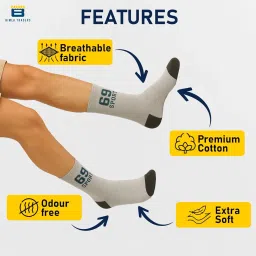 btag Sports Ankle Socks for Men & Women – Breathable, Sweat-Absorbent, Cushioned Athletic Socks for Running, Gym, Cycling.(PO12_ASSTRD) image 3