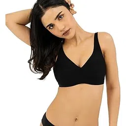 b'there B’There Women’s Premium Medium Coverage Seamless Plunge Bra | Deep Neckline T-Shirt Bra with CloudSoft Everyday Comfort, Non-Wired Design & Non-Removable Molded Cups | Low-Cut Bra-picture-49