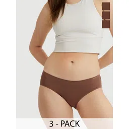 B'there Women Pack Of 3 Low-Rise Hipster Briefs-picture-24