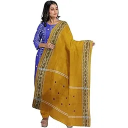 bthikiri Odisha Sambalpuri Handloom Women's Ikat Cotton Ethnic Dress Material Set Unstitched Traibal Print salwar suit for Women's-picture-11