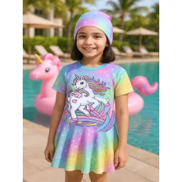 Bubble Berry Girls Multicolor Printed Swimsuit-picture-18