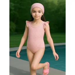 Bubble Berry Girls Pink Printed Swimsuit-picture-39